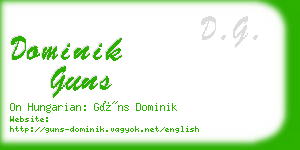 dominik guns business card